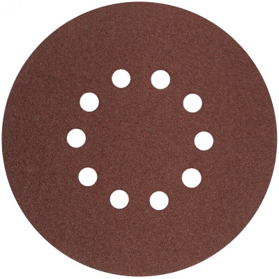 Круги шлифовальные с отверстиями (липучка), алюминий-оксидные, 225 мм, 5 шт.  Р 40