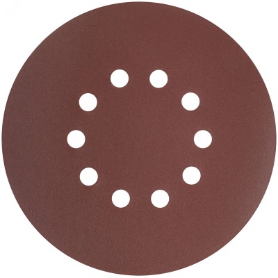 Круги шлифовальные с отверстиями (липучка), алюминий-оксидные, 225 мм, 5 шт.  Р 150