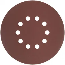 Круги шлифовальные с отверстиями (липучка), алюминий-оксидные, 225 мм, 5 шт.  Р 180