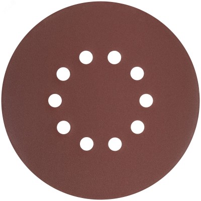 Круги шлифовальные с отверстиями (липучка), алюминий-оксидные, 225 мм, 5 шт.  Р 180