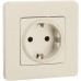 Розетка 1-местная с заземлением без защитных шторок 16А слоновая кость INSPIRIA