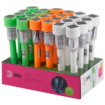 SL-PL30-CLR ЭРА Садовый светильник на солнечной батарее, пластик, цветной, 32 см (24/1320)