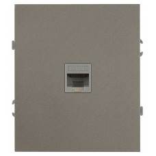 Розетка скрытого монтажа в рамку информационная RJ45 титан 16-3107-07 Arktik