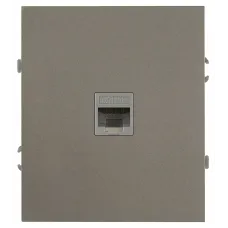 Розетка скрытого монтажа в рамку информационная RJ45 титан 16-3107-07 Arktik