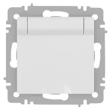 Розетка Intro Accent 6-203-01М 2P+E Schuko с крышкой, 16А-250В, IP20, СУ, белый матовый