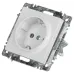 Розетка Intro Accent 6-202-01 2P+E Schuko, 16А-250В, IP20, СУ, AL/CU, белый