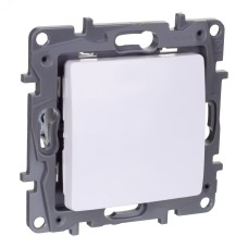 Выключатель 1-клавишный 10АХ перекрестный белый ETIKA