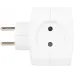 Разветвитель электрический 10А 4 розетки + 3 USB A+C со шторками белый SP-4-3USBAC-W