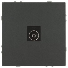 Розетка скрытого монтажа в рамку TV одиночная IP20 графит 15-3101-06 Galaxy