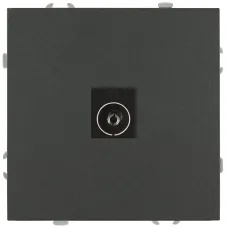 Розетка скрытого монтажа в рамку TV одиночная IP20 графит 15-3101-06 Galaxy