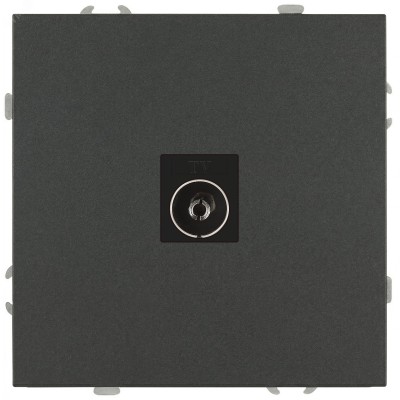 Розетка скрытого монтажа в рамку TV одиночная IP20 графит 15-3101-06 Galaxy