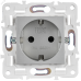 SKANDY Розетка с заземлением с защитными шторками 16А SK-R04S серебряный IEK