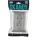 SKANDY Розетка 2-местная без заземления с защитными шторками 10А в сборе SK-R09S серебряный IEK