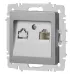 Розетка Intro Accent 6-303-03 информационная RJ45, IP20, СУ, алюминий