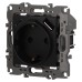 Розетка ЭРА Серия 12 12-4108-05 2P+E 16A-250В со шторками с USB type-A+C 5В-3А антрацит