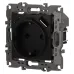 Розетка ЭРА Серия 12 12-4108-05 2P+E 16A-250В со шторками с USB type-A+C 5В-3А антрацит
