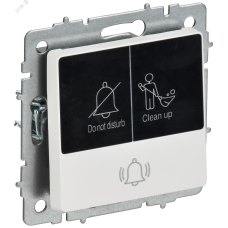 BRITE Кнопка звонка с индикацией для отелей 10А ВС10-1-9-БрАБ арктический белый IEK