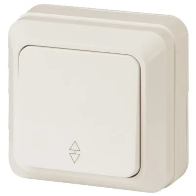 Переключатель Intro Quadro 2-103-02 одноклавишный 10А-250В, IP20, ОУ, Quadro, слоновая кость