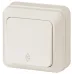Переключатель Intro Quadro 2-103-02 одноклавишный 10А-250В, IP20, ОУ, Quadro, слоновая кость