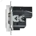 BRITE Розетка 1-местная с заземлением с защитными шторками 16А с USB A+C 18Вт РЮш11-1-БрАБ арктический белый IEK