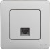 Розетка компьютерная RJ45 категория 6 UTP алюминий INSPIRIA