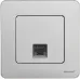 Розетка компьютерная RJ45 категория 6 UTP алюминий INSPIRIA