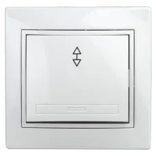 Переключатель Intro Plano 1-103-01 одноклавишный 10А-250В, IP20, СУ, белый