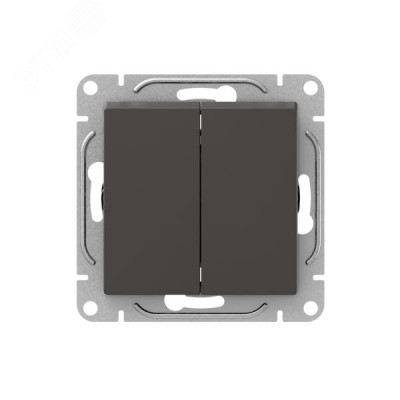 Механизм выключателя. двухклавишный. мокко Эпика EKF