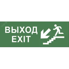 Самоклеящаяся этикетка ЭРА INFO-DBA-013 200х60мм ''Выход/лестница вниз/фигура'' DBA