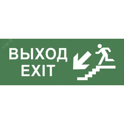 Самоклеящаяся этикетка ЭРА INFO-DBA-013 200х60мм ''Выход/лестница вниз/фигура'' DBA