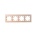 BRITE Рамка 4 поста РУ-4-2-БрП стекло персиковый матовый IEK