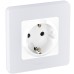 Розетка 1-местная с заземлением с защитными шторками 16А белый INSPIRIA