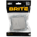 BRITE Выключатель 2-клавишный с индикацией 10А ВС10-2-1-БрГН металл хром/никель IEK