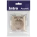 Розетка Intro Accent 6-410-04 , P+E Schuko со шторками, 16А-250В + 2хUSB, IP20, СУ, шампань