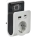 Адаптер Т-03/01 1 место 2P+PE 16А 2хUSB A+C 20Вт с подставкой бело-черный IEK