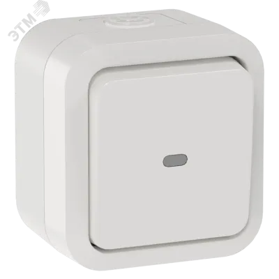 TORS Переключатель одноклавишный с индикацией 10А IP55 TS302 белый IEK