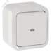 TORS Переключатель одноклавишный с индикацией 10А IP55 TS302 белый IEK
