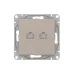 Механизм розетки RJ45 - 2шт, (cat6), кремовый Эпика EKF