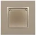 14-2103-04 ЭРА Розетка 2P+E Schuko со шторками с крышкой, 16A-250В, IP20, Эра Elegance, шампань (10/