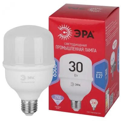 Лампа светодиодная ЭРА RED LINE LED POWER T80-30W-6500-E27 R E27 R 30 Вт колокол холодный белый свет