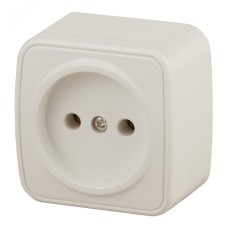 3-201-02 Intro Розетка 2P, 16А-250В, IP20, ОУ, Polo, сл.кость (20/400/4800)