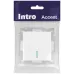 Выключатель Intro Accent 6-102-01М с подсветкой, 10А-250В, IP20, СУ, AL/CU, белый матовый