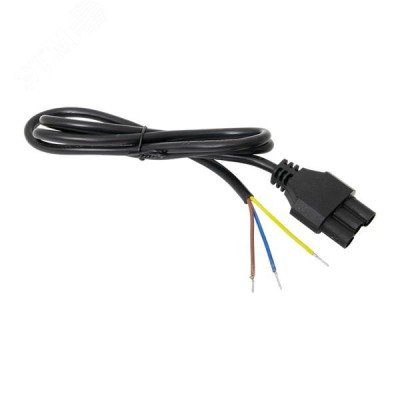 Кабель для подключения светодиодных линейных светильников ДБО-60/120/150 черный 1 метр 3x0,75 мм2