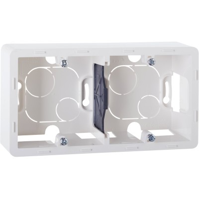 Коробка для накладного монтажа 2-местная белый INSPIRIA