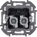 Розетка компьютерная двойная RJ45 категория 5Е UTP антрацит INSPIRIA