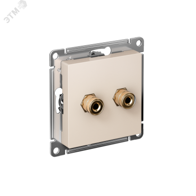 Аудиорозетка ATLASDESIGN двухместная бежевый