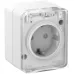 AtlasDesign Profi54 розетка с заземлением со шторками IP54 16А 250B, БЕЛЫЙ, Россия