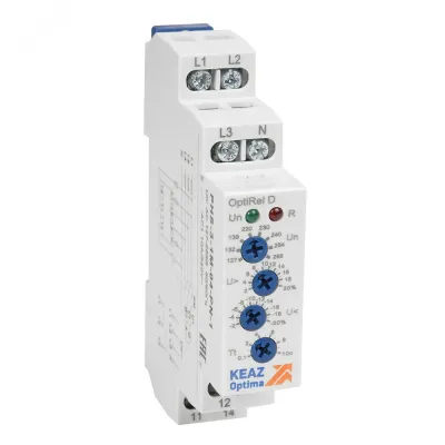 Реле контроля фаз OptiRel D PHS-3-1M-04-PP-1 повышенного/пониженного трехфазный 1СО