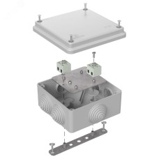 Коробка огнестойкая для о/п 40-0300-FR2.5-4 Е15-Е120 RAL7035 100х100х50 (14 шт/кор)