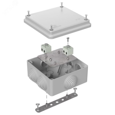 Коробка огнестойкая для о/п 40-0300-FR2.5-4 Е15-Е120 RAL7035 100х100х50 (14 шт/кор)